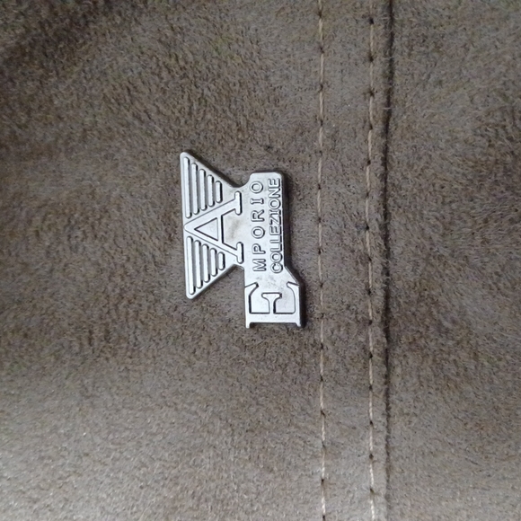 A Emporio Collezione Brown Faux Suede Full Zip Jacket Men's Size S - Picture 7 of 7